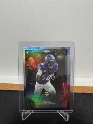 2025 Topps Chrome #F15-4 Justin Jefferson Fortune 15 Refractor