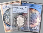 1878-P Morgan Dollar PCGS MS63PL 7TF Reverse of 1878 with Tidewater Coin Cards