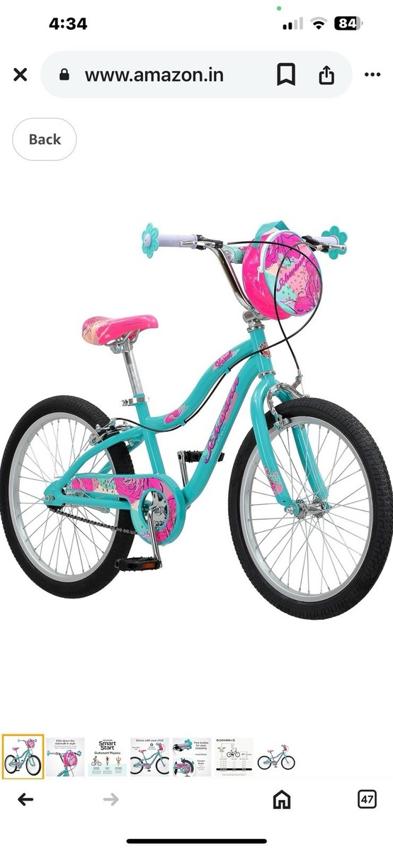 Schwinn Hazel Kids Bike Teal And Pink 20-Inch Wheels S0919