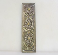 Edwardian Brass Finger Plate Push Door Handle Nouveau Antique Vintage - £30each