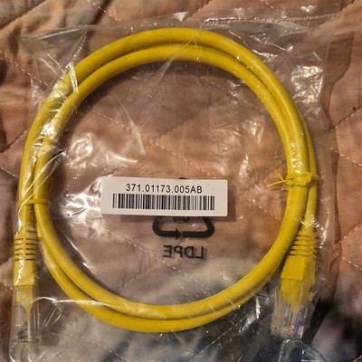 Yellow Ethernet Patch Cable RJ-45 2 ft Round 371.01173.005AB