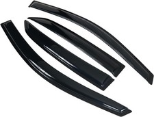 Window Visors Compatible with 2009-2013 Toyota Corolla, Dark Smoke Car Rain Sun