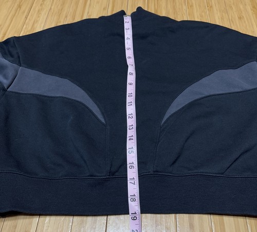Nike Air Women's Cropped Oversized Long Sleeve Black Sweatshirt Pullover Sz S - Picture 11 of 11