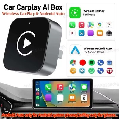 iOS Wireless CarPlay/Android Auto Adapter iPhone Plug & Play 2-in-1 apple users