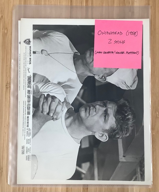 2 Onionhead (1958) original movie still lot Andy Griffith / Walter Matthau