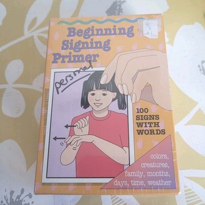 Beginning Signing Primer Vocabulary Cards (Sign Language Materials) NEW In Pack
