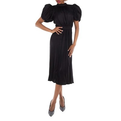 Rotate Ladies Black Puff Sleeve Midi Dress, Brand Size 34 (US Size 0)