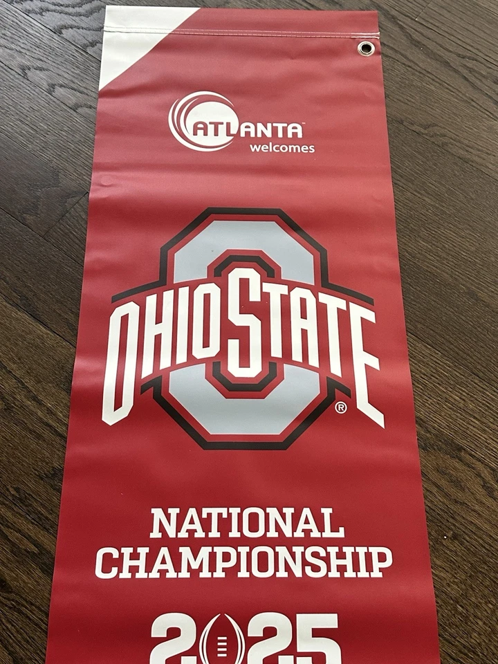 Rare, 2 Sided Ohio State Buckeyes National Championship Banner Flag 2025 Atlanta - Image 4 of 4