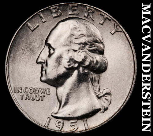 1951-D Washington Quarter- Choice Gem Brilliant Uncirculated Luster #G6756
