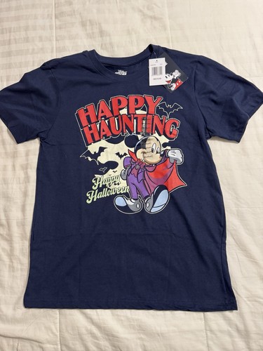 Walt Disney Mickey Mouse Happy Halloween Dracula T-Shirt Mens Medium NEW w/ TAG