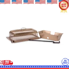 18in Retreat Fire Pit Accessory Metal Screen and 32.9in Poker Heat Deflector 2pc