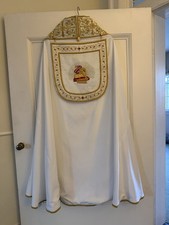 White Roman Cope Vestment Gold Metallic Embroidery