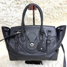 Ralph Lauren Women Bag Rare Y2K Ricky Leather Shoulder Black Limited Edition VHT