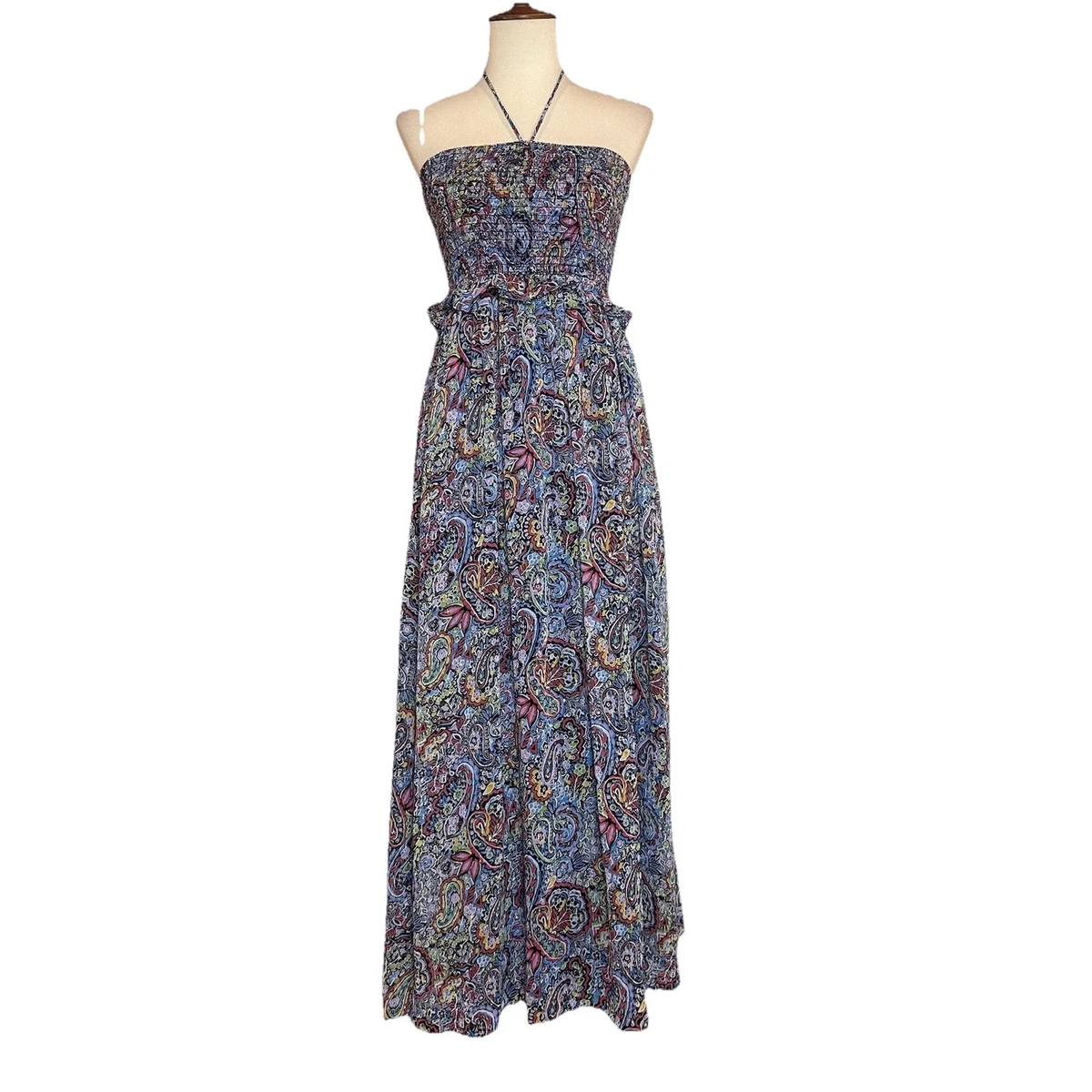 knee length dresses for ladies Honeymoon Aqua Maxi Hawaiian Dress in Hibiscus Print