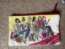RARE Brighton Fashionista Canvas Pouch Make-up Jewelry Cosmetic Bag 2018 Hearts