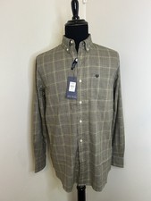 NWT Chaps Long Sleeve Button Down Collar Latte Classic Dress Shirt Size Medium