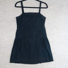 Vintage Y2K Libertine For Target Ruffle Mini Dress Sz 7 Black Cottagecore Lolita