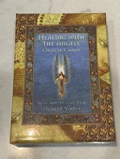 EXCELLENT Healing With The Angels Oracle Cards Doreen Virtue Guidebook 44 Deck