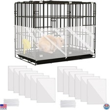 KEYIDE 12-Pack Transparent Urine Guard for Rabbits, Guinea Pigs & Ferrets 12"x10