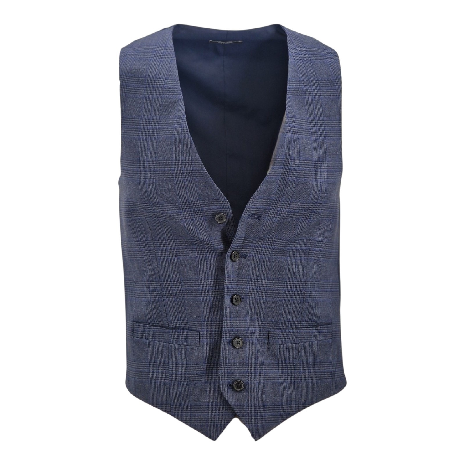 Chaleco elástico a cuadros clásico Príncipe de Gales de la colección M&S para hombre