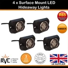 X4 LED Amber Hideaway Light 12/24V Flush/Bracket LightBar Covert Strobe Beacon