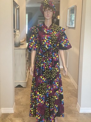 Women s African Ankara Dress With Wrap