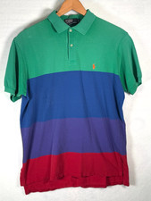 Vintage Polo Ralph Lauren USA Made Colorblock Polo Shirt Men’s Large Cotton