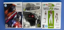 3 wii games bundle Need For Speed Pro Street & Hot Pursuit, Wii Fit Plus