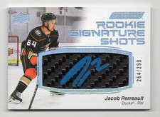 2023-24 UD Engrained Jacob Perreault Rookie Signature Shots 264/299