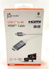 j5 Create USB-C to 4K HDMI Cable USB C to HDMI 4K JCC153G *NEW*