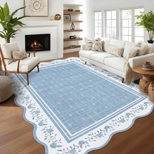 2x6/5x7/8x10/9x12/10x13ft Area Rugs Scalloped Print Super Large Rug Bedroom Rug