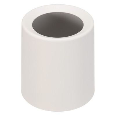 Desktop Round Waste Basket 0.8gal Open Top Trash Bin Mini Trash Can Cream