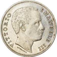 [#776511] Coin, Italy, Vittorio Emanuele III, Lira, 1905, Rome, EF, Silver, KM:3