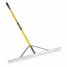 Structron 12102Gra 36 In Landscape Rake, 66 In L Fiberglass Handle