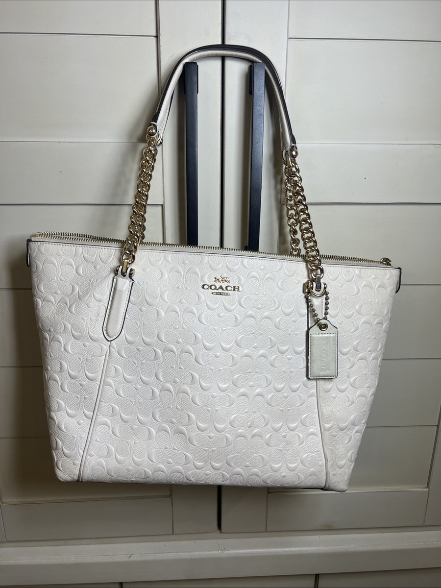 Coach (2013) Signature Ava Chain Embossed Shoulder Tote | eBay