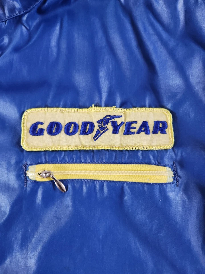 Chaqueta de Carreras Goodyear De Colección Hecha en EE. UU. Años 70/80 Cremallera Completa Cortavientos Ligera Foto 3 de 4