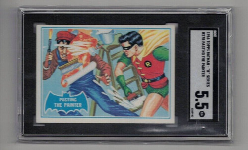 1966 Topps Batman Blue Bat #27B Pasting the Painter — SGC 5.5