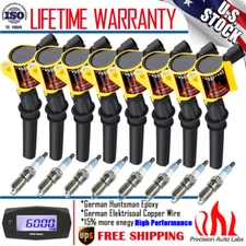8 Pack Ignition Coil and Iridium Spark Plug for Ford F-150 4.6L 5.4L DG508 SP479