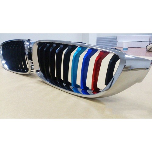 Chrome Black M-Color Fit For BMW F32 Coupe F33 F36 P Look Front Grille 420i 430i - Picture 2 of 4