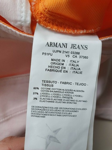 ARMANI JEANS sz 25 USA / 36 EU WOMENS LIGHT PINK TROUSERS PANTS CHINO SUMMER NEW - Picture 6 of 10