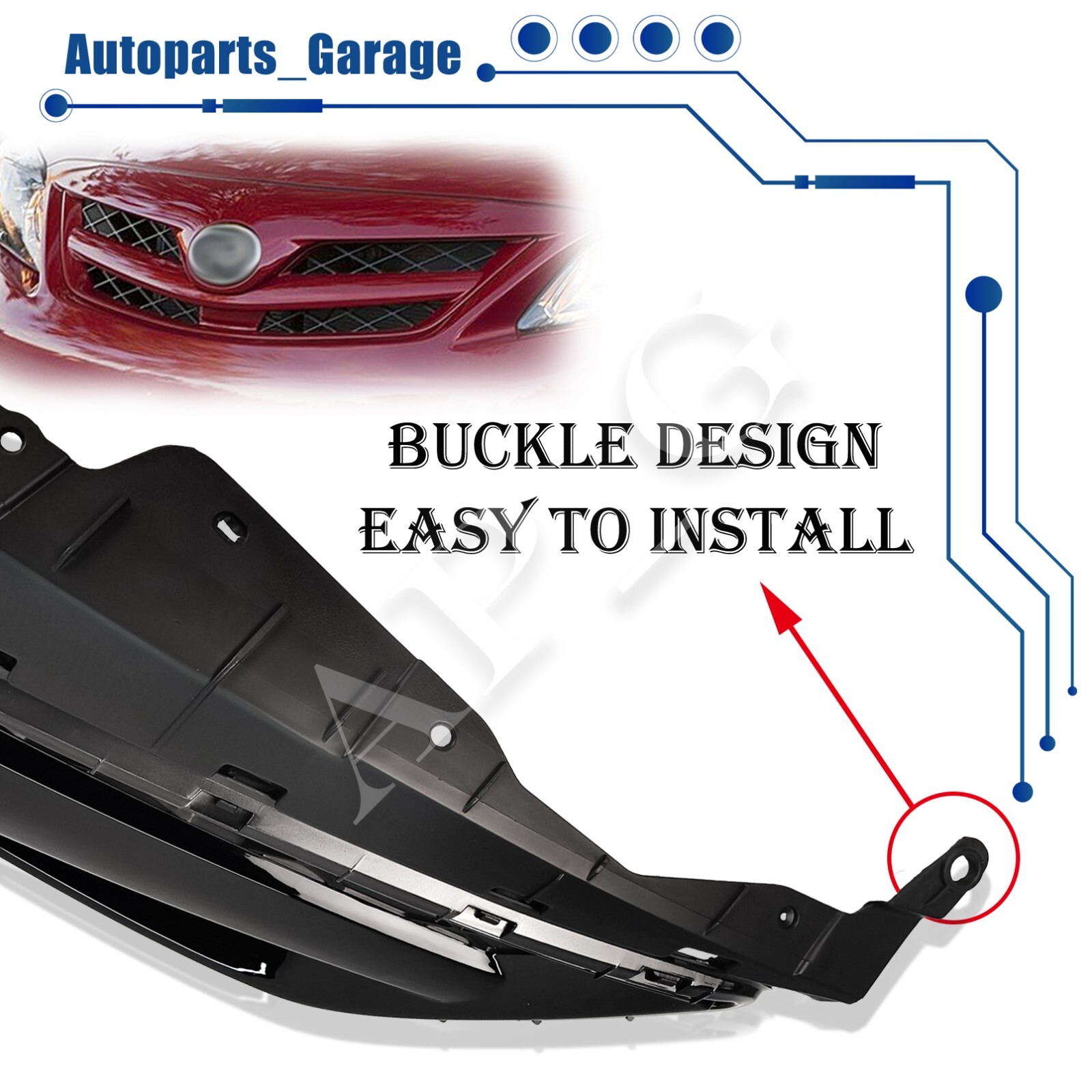 For 2021 2022 Toyota Camry LE Front Bumper Upper Lower Grille Strip - Foto 9