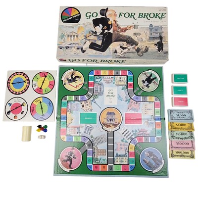 Vintage Go For Broke Board Game Spend-A-Milion Selchow & Righter 1985 Complete