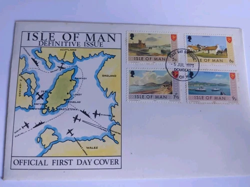 1973 Definitive Issue Isle Of Man First Day Cover Unaddressed