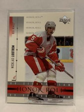 #16 Nicklas Lidstrom Honor Roll Detroit Red Wings 2001-02 Upper Deck Hockey Card