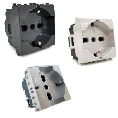 Presa Schuko 2P+T 16A Bianca | Compatibile Vimar Arkè - Foto 5