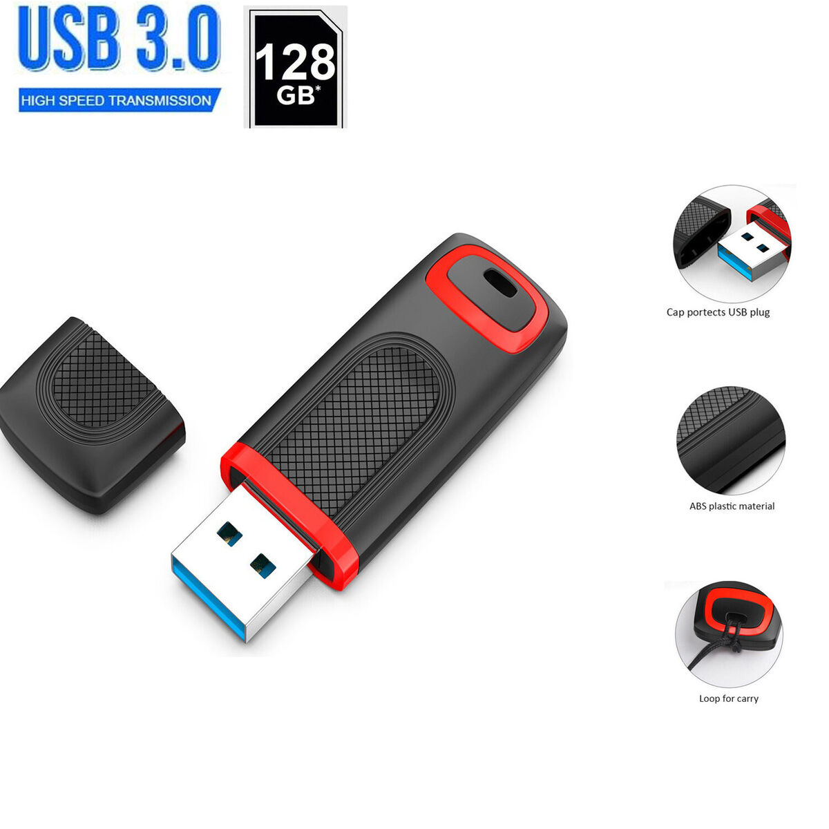 USB Flash Drive 1TB for iPhone USB 3.0 Memory Stick Jump Drive Thumb Drive  Photo Stick for iPhone, Type c, Android, PC - Red 