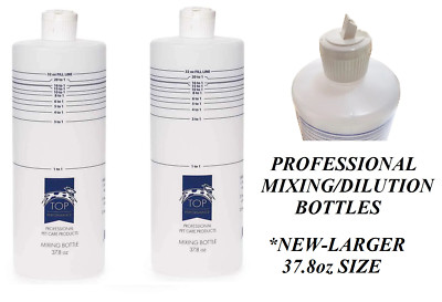 2-Top Performance DILUTION MIXING BOTTLE 37.8 oz Grooming Shampoo Conditioner