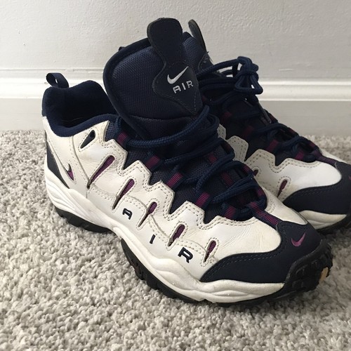 Vtg Nike Air Perish 98 Athletic Shoes Size 7 White Blue 90s Sneaker Preservation