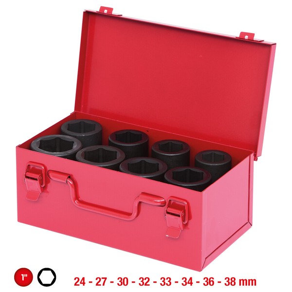 "Ks Tools 1\" Sechskant Kraft Stecknuss-Satz Lang 8Tlg. Stecknuss 24-38Mm"-image