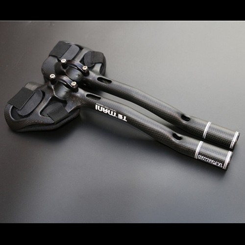 Bicycle Rest Handlebar Extender Triathlon Bar 340 Carbon Aero TT Handlebar 31.8 - Picture 4 of 15